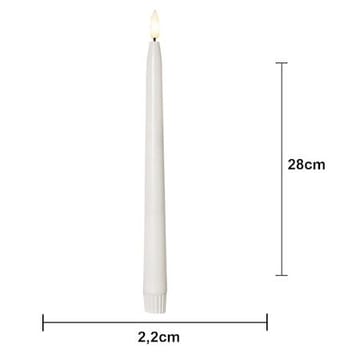 Flamme Slim Outdoor LED antikklys 2-pakning - hvit - Belysning - Innendørsbelysning & Lamper - Dekorasjonsbelysning