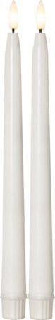 Flamme Slim Outdoor LED antikklys 2-pakning - hvit - Belysning - Innendørsbelysning & Lamper - Dekorasjonsbelysning