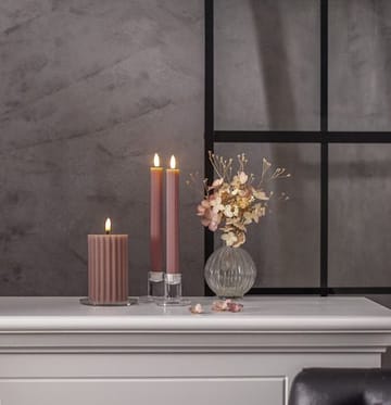 Flamme Stripe LED-kronelys 2-pakning 25 cm - rosa - Belysning - Innendørsbelysning & Lamper - Dekorasjonsbelysning