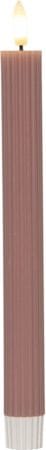 Flamme Stripe LED-kronelys 2-pakning 25 cm, rosa