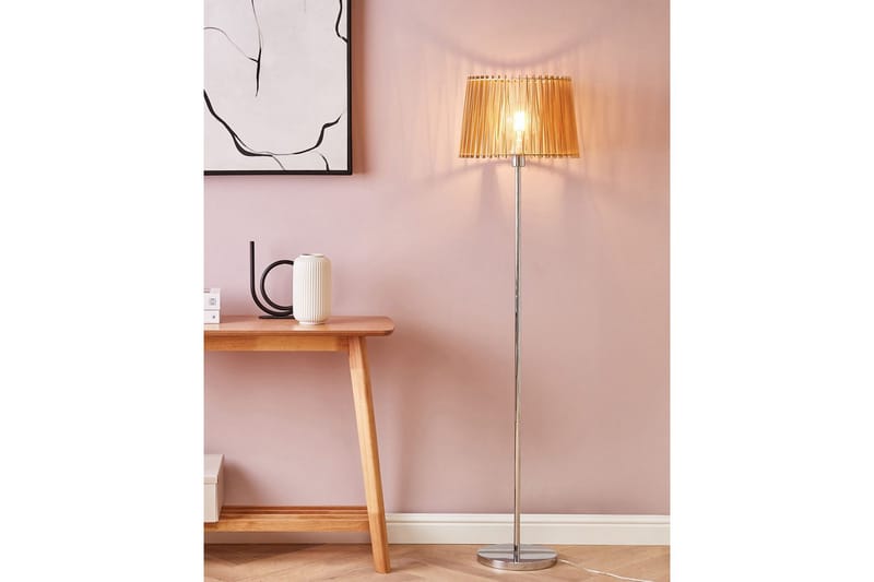 Forgen Gulvlampe 153 cm - Sølv/Lyst tre - Belysning - Innendørsbelysning & Lamper - Soveromslampe