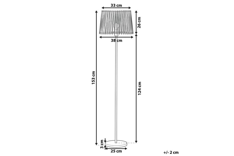 Forgen Gulvlampe 153 cm - Sølv/Lyst tre - Belysning - Innendørsbelysning & Lamper - Soveromslampe