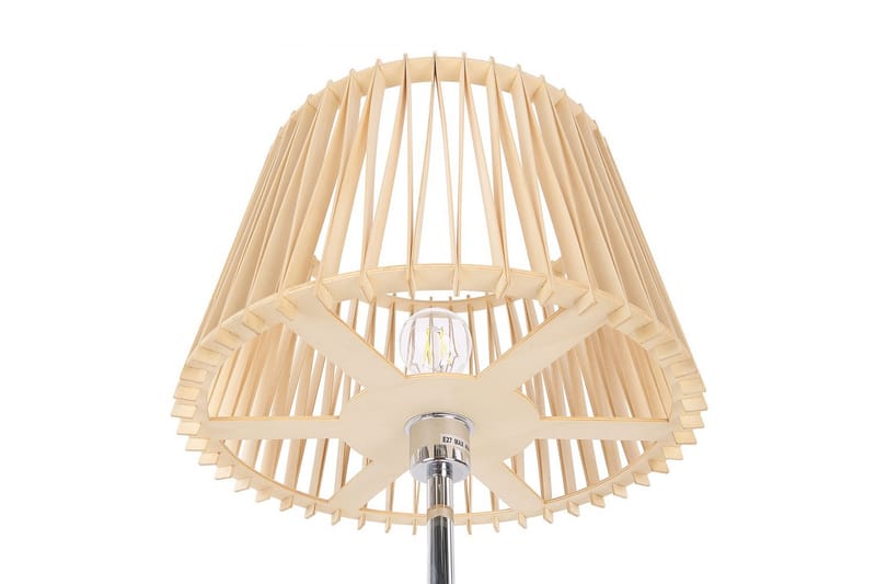 Forgen Gulvlampe 153 cm - Sølv/Lyst tre - Belysning - Innendørsbelysning & Lamper - Soveromslampe