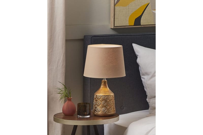 Galatea Bordlampe 47 cm E14 - Bronse/Beige - Belysning - Innendørsbelysning & Lamper - Vinduslampe - Vinduslampe på fot
