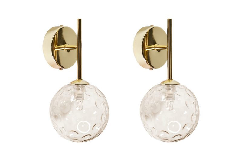 Gavdos Vegglampe 2 stk G9 - Gull - Belysning - Innendørsbelysning & Lamper - Nattlampe - Nattlampe vegg