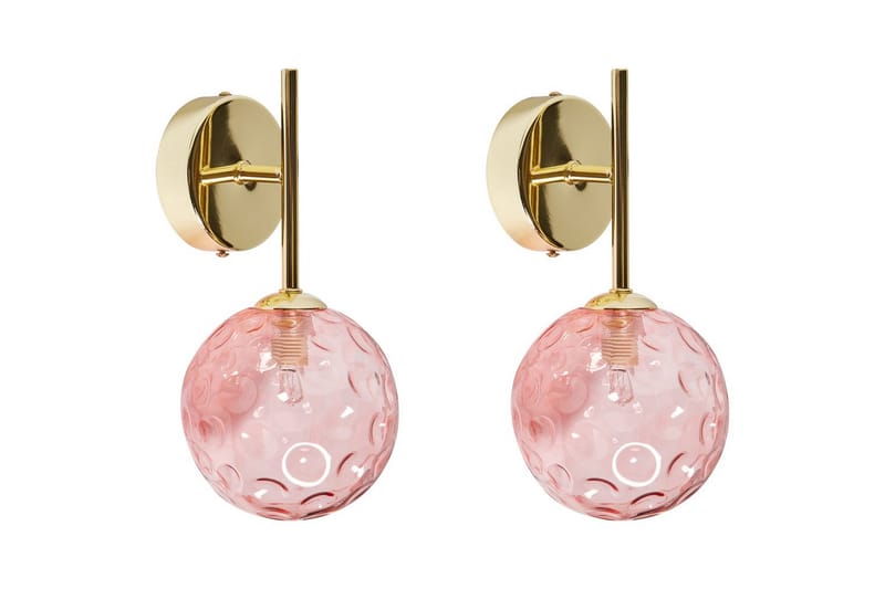 Gavdos Vegglampe 2 stk G9 - Gull/Rosa - Belysning - Innendørsbelysning & Lamper - Nattlampe - Nattlampe vegg