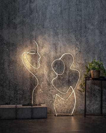 Grafico Siluett dekorasjonsbelysning 85 cm - svart - Belysning - Innendørsbelysning & Lamper - Dekorasjonsbelysning