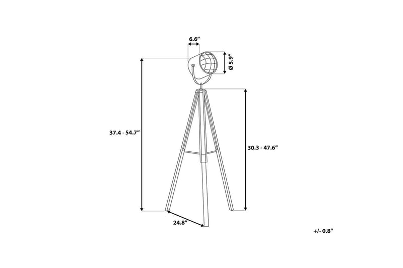 Alzette Gulvlampe 143 cm - Hvit - Soveromslampe - Stuelampe - Gulvlampe