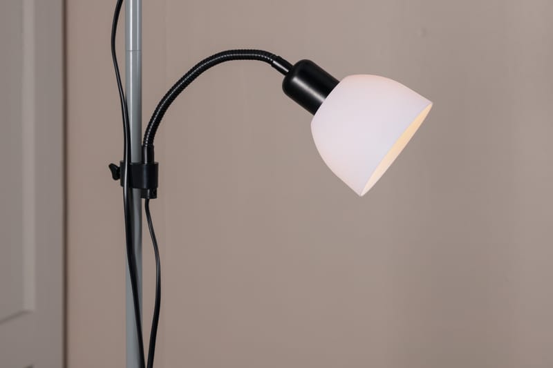 Bagacay Gulvlampe - Grå/Hvit - Soveromslampe - Stuelampe - Uplight gulvlampe - Gulvlampe