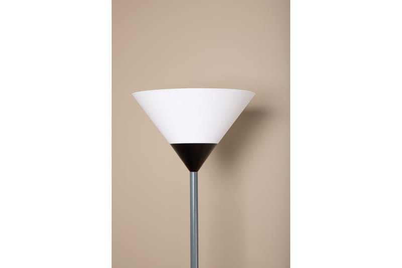 Bawang Gulvlampe - Glass/Mørkegrå/Hvit - Soveromslampe - Stuelampe - Uplight gulvlampe - Gulvlampe