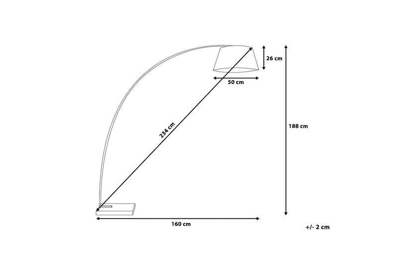 Benue Gulvlampe 188 cm - Svart - Belysning - Innendørsbelysning & Lamper - Gulvlampe