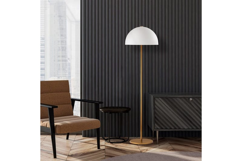 Gulvlampe Blandet Gull Hvit - Gull Hvit - Belysning - Innendørsbelysning & Lamper - Soveromslampe