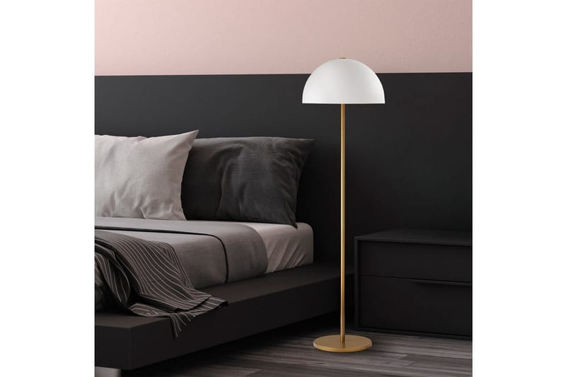 Gulvlampe Blandet Gull Hvit - Gull Hvit - Belysning - Innendørsbelysning & Lamper - Soveromslampe