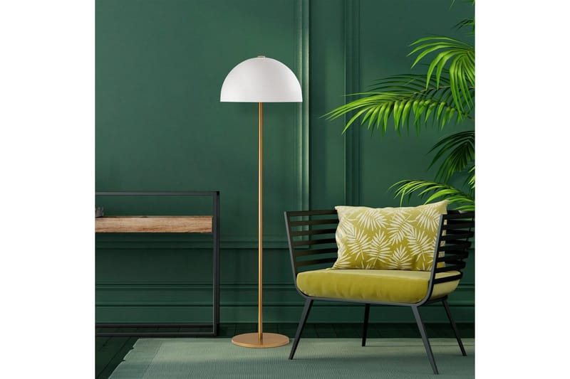 Gulvlampe Blandet Gull Hvit - Gull Hvit - Belysning - Innendørsbelysning & Lamper - Soveromslampe