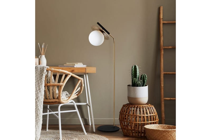 Gulvlampe Cartin Gull - Gull - Belysning - Innendørsbelysning & Lamper - Soveromslampe