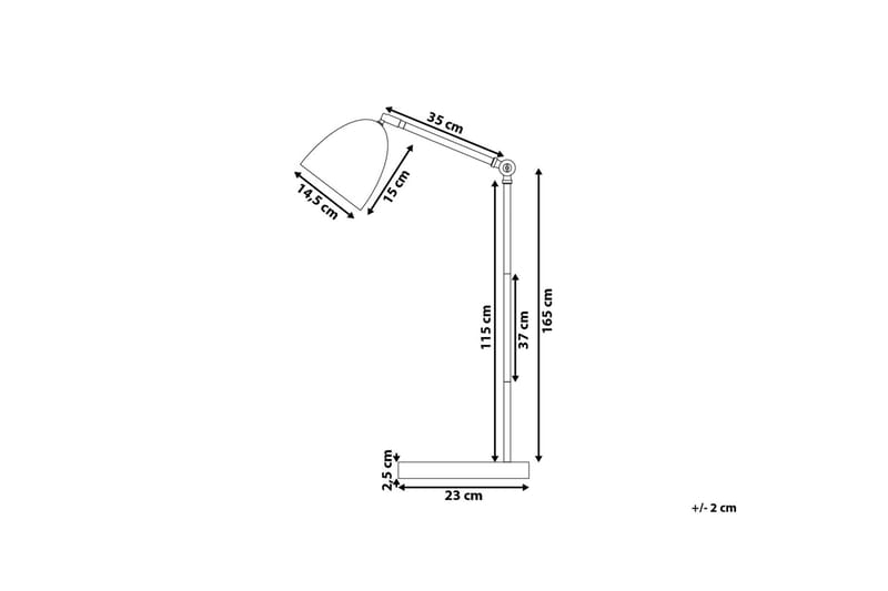 Chanza Gulvlampe 165 cm - Hvit - Belysning - Innendørsbelysning & Lamper - Gulvlampe