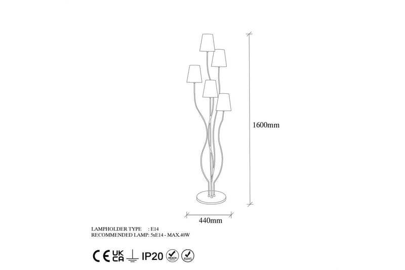 Gulvlampe Crestor Flerfarget / Livlige farger - Flerfarget / Livlige farger - Belysning - Innendørsbelysning & Lamper - Soveromslampe
