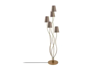 Gulvlampe Crestor Gull / Beige