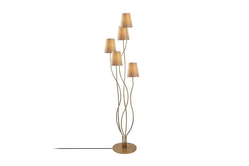 Gulvlampe Crestor Gull / Beige - Gull / Beige - Belysning - Innendørsbelysning & Lamper - Soveromslampe