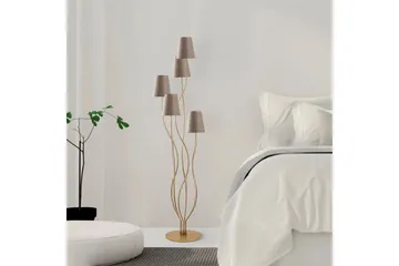 Gulvlampe Crestor Gull / Beige - Gull / Beige - Belysning - Innendørsbelysning & Lamper - Soveromslampe