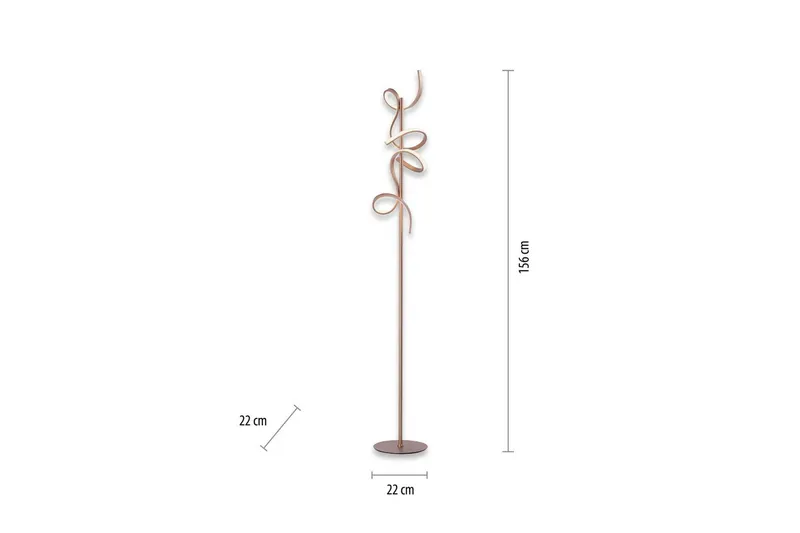 Gulvlampe Curls - 22x156x22 cm - Belysning - Innendørsbelysning & Lamper - Soveromslampe