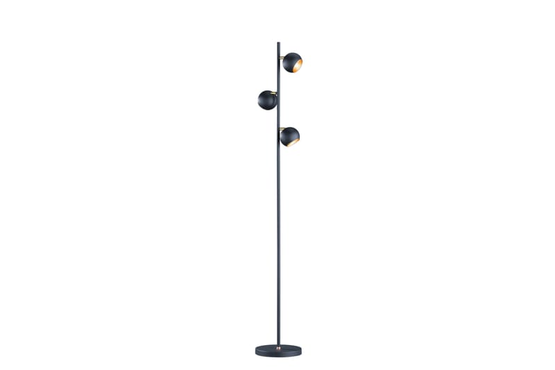 Dakota gulvlampe 3xG9 med svart / gull - Svart/Gull - Belysning - Innendørsbelysning & Lamper - Gulvlampe - Trearmet gulvlampe