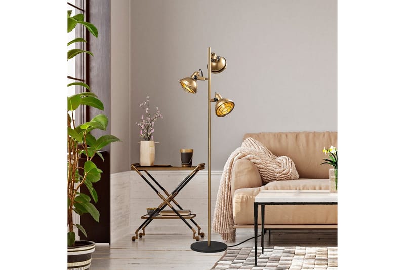 Gulvlampe Desten Gull - Gull - Belysning - Innendørsbelysning & Lamper - Soveromslampe