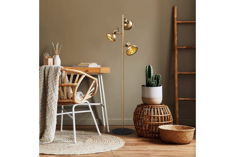 Gulvlampe Desten Gull - Gull - Belysning - Innendørsbelysning & Lamper - Soveromslampe