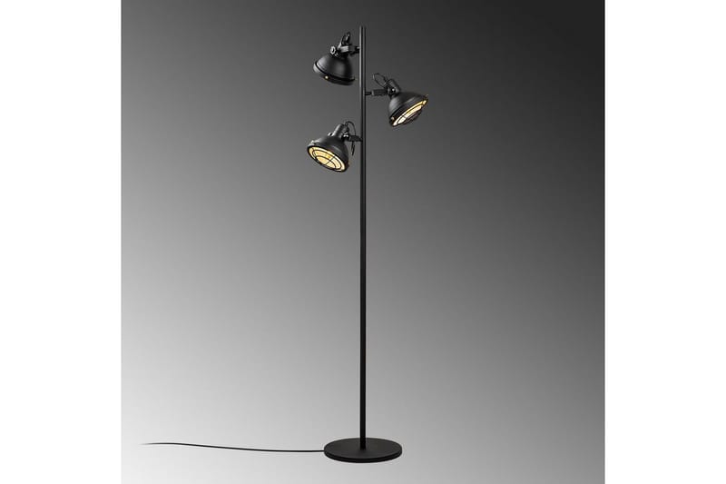 Gulvlampe Desten Svart - Svart - Belysning - Innendørsbelysning & Lamper - Soveromslampe