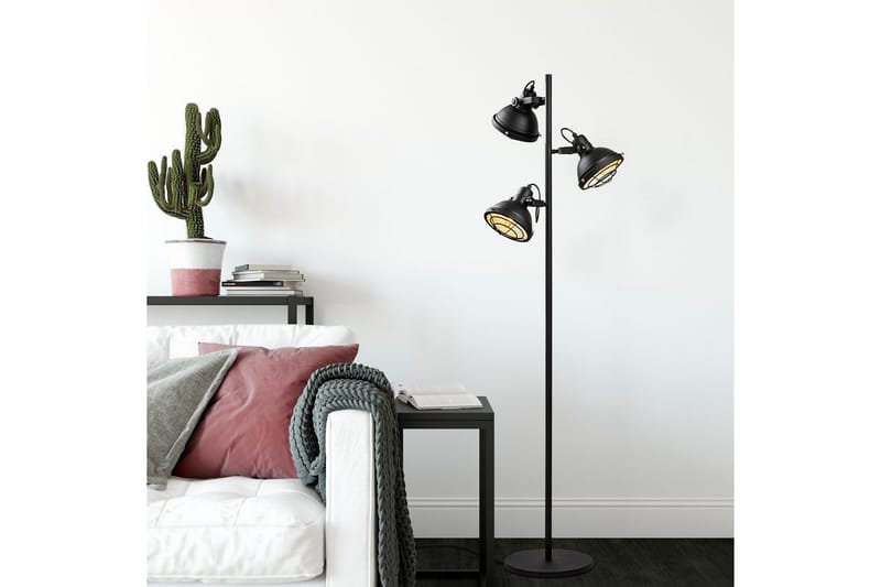 Gulvlampe Desten Svart - Svart - Belysning - Innendørsbelysning & Lamper - Soveromslampe