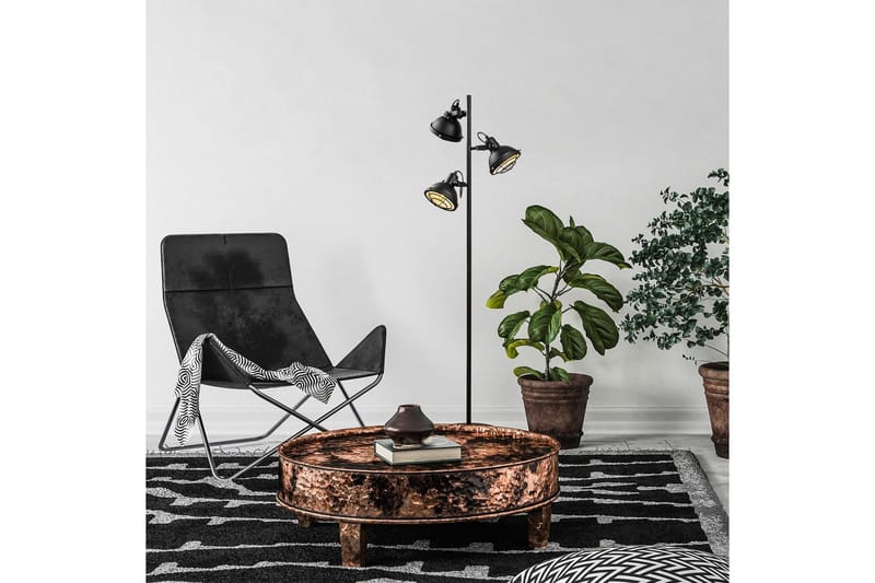 Gulvlampe Desten Svart - Svart - Belysning - Innendørsbelysning & Lamper - Soveromslampe