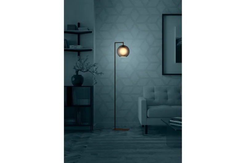 Gulvlampe Eglo Arangona Svart/Grå - Belysning - Innendørsbelysning & Lamper - Soveromslampe