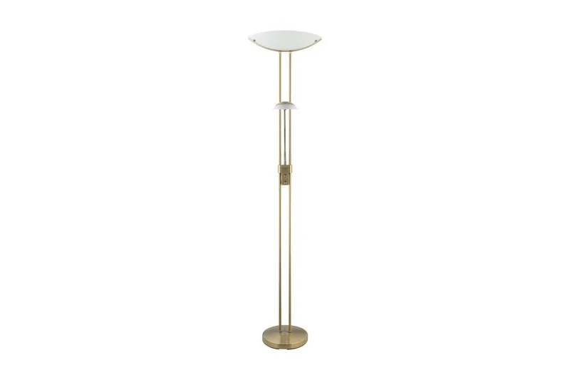 Gulvlampe Eglo Baya bronsert hvit - Hvit/Mørk grå - Belysning - Innendørsbelysning & Lamper - Gulvlampe - Toarmet gulvlampe