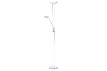 Gulvlampe Eglo Baya Led Krom Hvit, Satineret