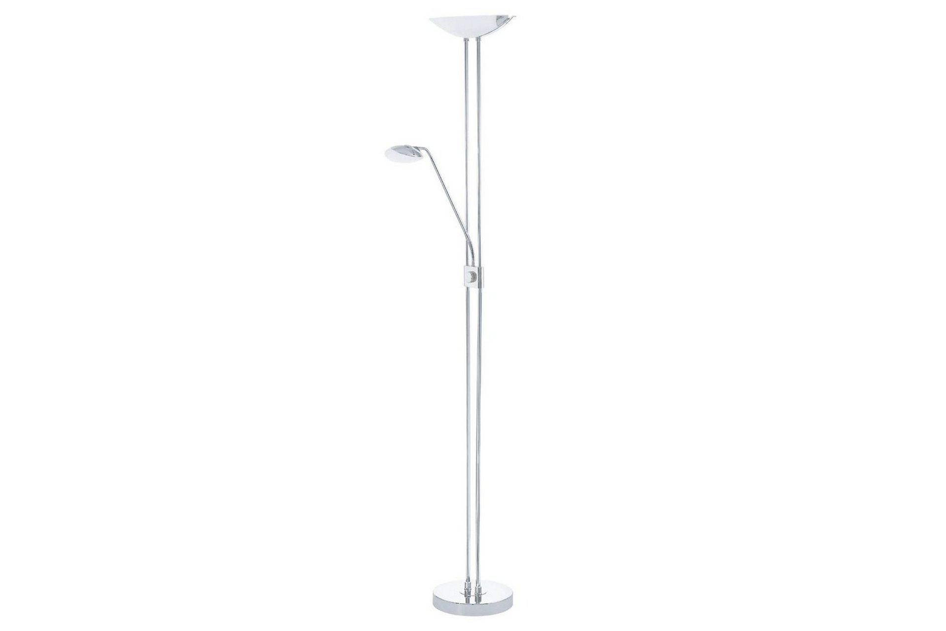 Gulvlampe Eglo Baya Led Krom Hvit, Satineret - Hvit/Krom