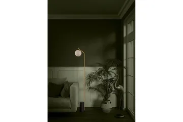 Gulvlampe Eglo Betulia Svart/Messing Opalhvit - Belysning - Innendørsbelysning & Lamper - Soveromslampe