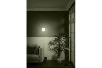 Gulvlampe Eglo Betulia Svart/Messing Opalhvit - Belysning - Innendørsbelysning & Lamper - Soveromslampe