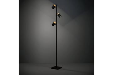 Gulvlampe Eglo Cartagena Svart/Tre med 3 Lamper - Belysning - Innendørsbelysning & Lamper - Soveromslampe