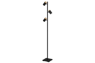 Gulvlampe Eglo Cartagena Svart/Tre med 3 Lamper - Belysning - Innendørsbelysning & Lamper - Soveromslampe