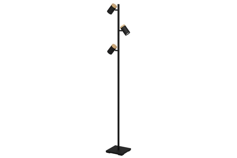 Gulvlampe Eglo Cartagena Svart/Tre med 3 Lamper - Belysning - Innendørsbelysning & Lamper - Soveromslampe