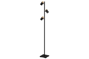 Gulvlampe Eglo Cartagena Svart/Tre med 3 Lamper - Belysning - Innendørsbelysning & Lamper - Soveromslampe