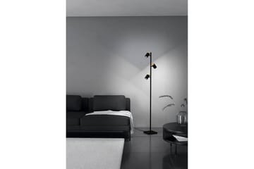 Gulvlampe Eglo Cartagena Svart/Tre med 3 Lamper - Belysning - Innendørsbelysning & Lamper - Soveromslampe