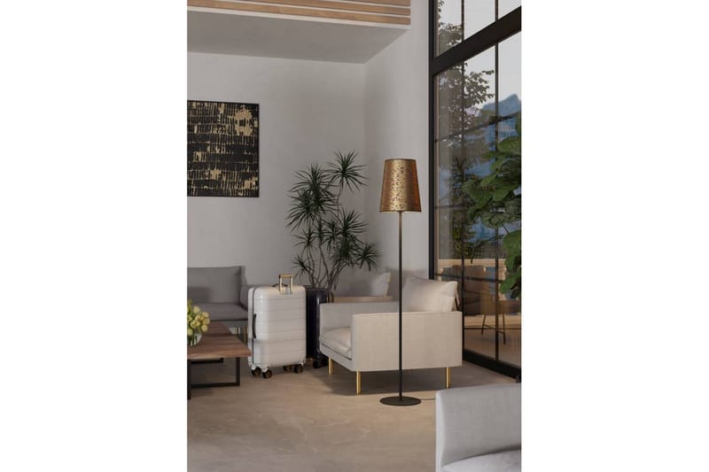 Gulvlampe Eglo Castuera Gull med Roseblad - Belysning - Innendørsbelysning & Lamper - Soveromslampe