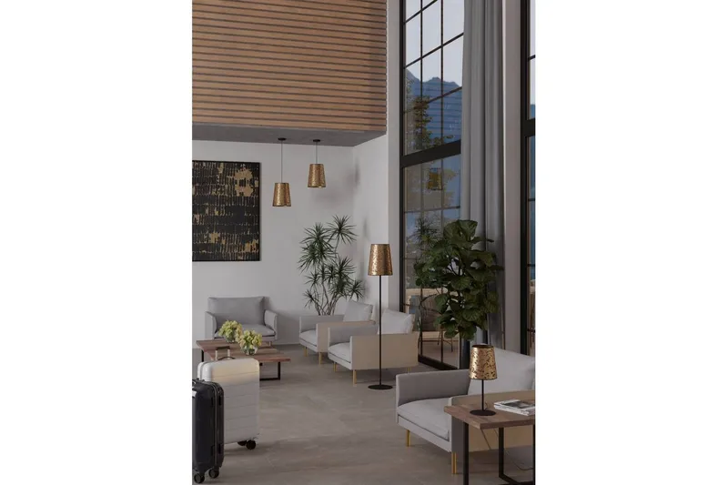 Gulvlampe Eglo Castuera Gull med Roseblad - Belysning - Innendørsbelysning & Lamper - Soveromslampe