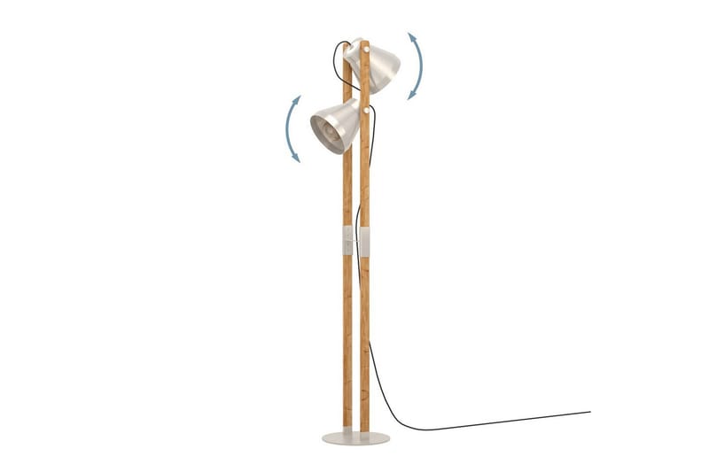 Gulvlampe Eglo Cawton - Brun - Belysning - Innendørsbelysning & Lamper - Gulvlampe - Toarmet gulvlampe