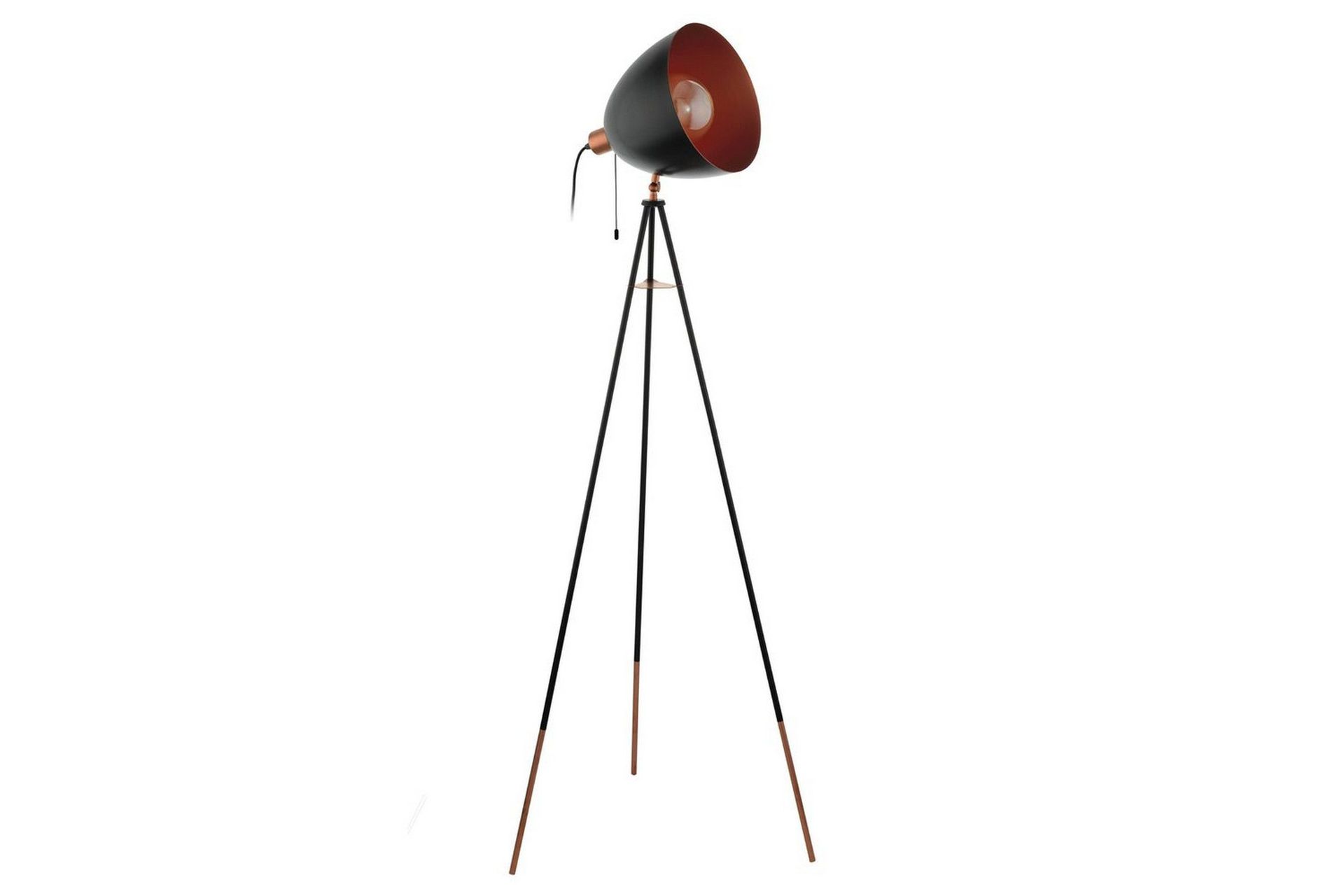 Gulvlampe Eglo Chester - Svart/Kobber