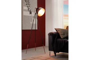 Gulvlampe Eglo Chester - Svart/Kobber - Belysning - Innendørsbelysning & Lamper - Soveromslampe