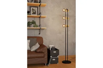 Gulvlampe Eglo Chieveley med 3 Lamper - Svart/Brun - Belysning - Innendørsbelysning & Lamper - Soveromslampe