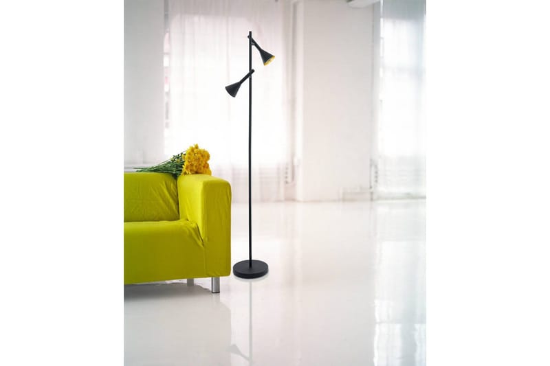 Gulvlampe Eglo Cortaderas - Svart/Gull - Belysning - Innendørsbelysning & Lamper - Gulvlampe - Toarmet gulvlampe