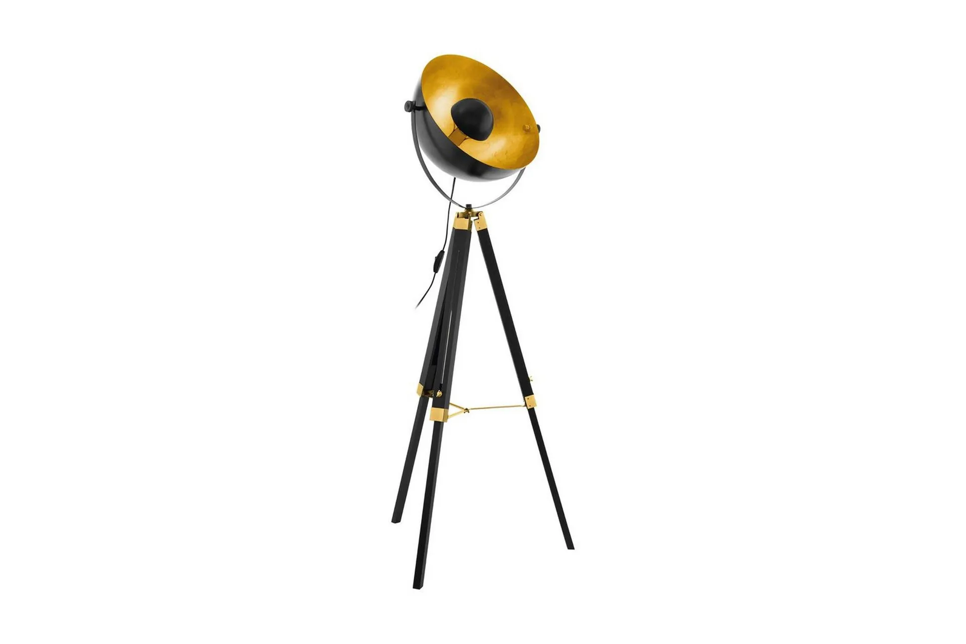 Gulvlampe Eglo Covaleda - Svart/Messing/Gull